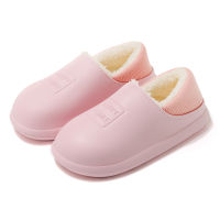 Women Men Winter Warm Slippers Slip On Scuff Clogs EVA Soft Sole Waterproof Slides Short Plush Platform House Shoes Indoor Mules