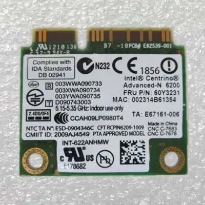 Int Centrino Advanced-N 6200 802.11abgn WiFi Card For Lenovo Thinkpad L410 L412 R400 SL410 SL510 X200 X201 SeriesFRU 60y3231