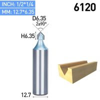 Huhao 1ชิ้น1/2Quot; Shank V ประเภท Slotting ไม้ทังสเตนเครื่องตัดมิลลิ่งเราเตอร์เกรดอุตสาหกรรมสำหรับเครื่องมือแกะสลัก