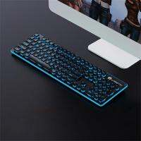 RYRA Silent 104 Key คีย์บอร์ดไร้สายฟิล์มบางกันน้ำ RGB ปรับได้ Universal USB Ergonomic Keyboard เกม Office PC แล็ปท็อป