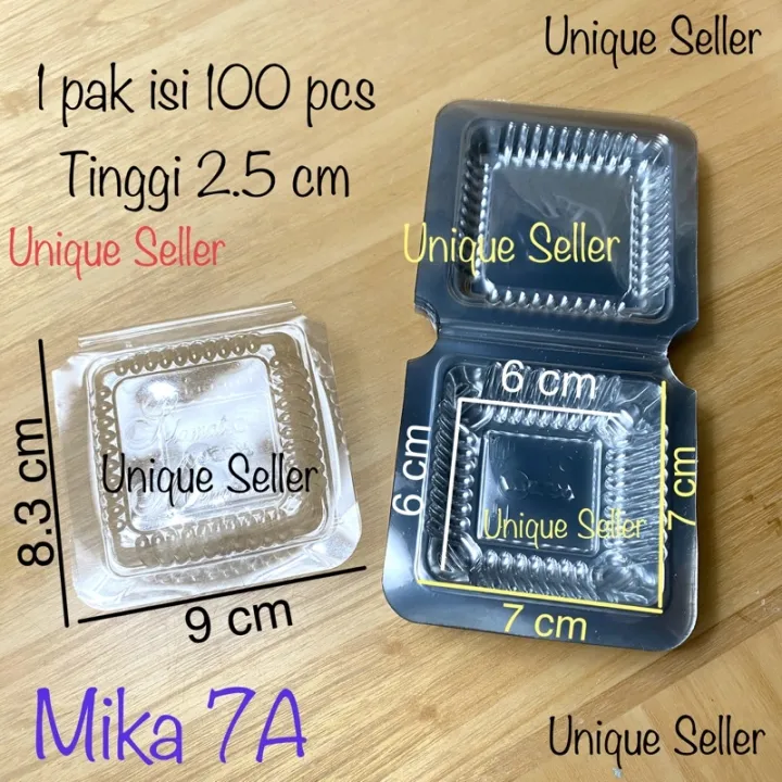 Mika 7A Isi 100 Pcs / Tray Mika 6 Cm / Mika AG B-7A / Mika Kue Kotak ...