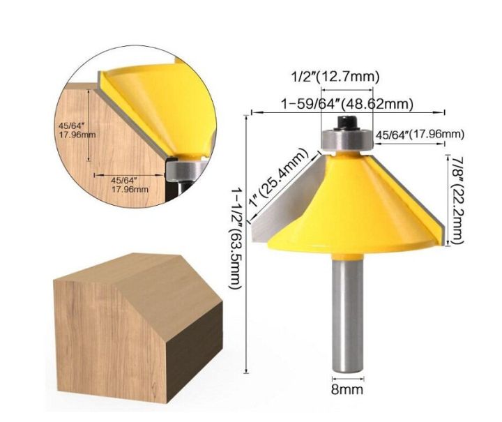 8mm-12mm-6-35mm-shank-edge-chamfering-router-bit-พร้อมแบริ่งตัดแต่ง-45-องศางานไม้เครื่องตัดมิลลิ่งเครื่องมือตัดไม้