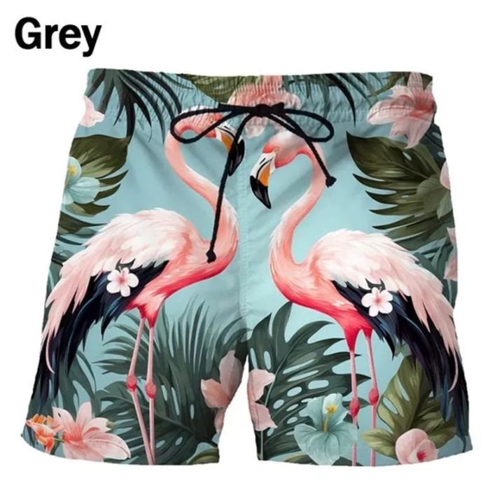 flamingo-3d-shorts-hawaii-fashion-casual-palm-tree-cool-beach-short-pants-summer-swimming-shorts-men-quick-dry-swimsuit-trunks