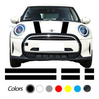 รถ Bonnet Stripes Hood สติกเกอร์ตกแต่งตกแต่งสีดำสีขาวสีแดงไวนิลสำหรับ MINI Cooper จัดแต่งทรงผม R50 R53 R56 R55