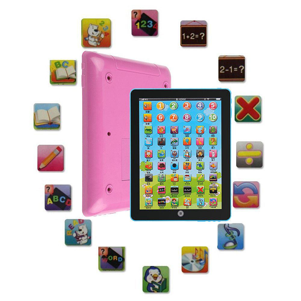(18 MODES - ABC, SPELLING, SOUNDS, MATHS) WJS Kids Tablet Children Learning English Educational Mini Computer Tablet Toy Pad with Sound Music Picture Early Education Early Learning Alphabets Numbers ABC Pre School Preschool Multicolor [FREE RM50 VOUCHER]