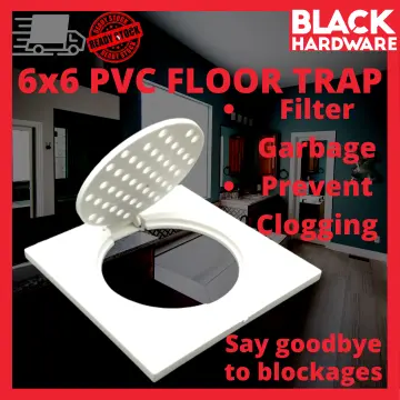 SYK PVC Plastic Bathroom Floor Trap Cover White 6 Inch Floor Drain