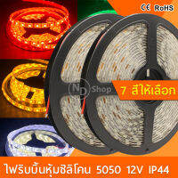 ไฟริบบิ้นLED DC12V ไฟแต่งตู้ 1ม้วน5เมตรหุ้มชีลีโครล ไฟเส้น ไฟตกแต่งบ้าน 60led กันน้ำ IP44