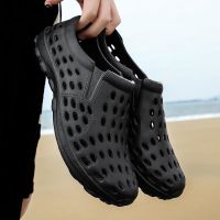 ﹉✴ hole shoes mens sports sandals set feet casual non-slip wading beach