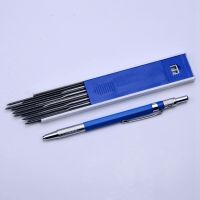 2.0mm Mechanical Pencil Lead Pencil for Draft Drawing Carpenter Crafting Art Sketching with 12 Pcs Refill