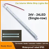 12V/24V 24/48LED Strip Light Tube Bar Hard Rigid Lamp White For Car Caravan Home 