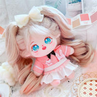 20cm Cute Doll Accessories Pretty Pink Top White Dress Hairpin JK School Uniform Clothes Set Minnie Cho Mi Yeon Gift