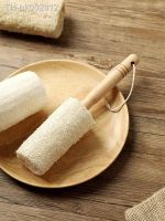 ┋❇ Wooden Handle Loofah Sponge Cup Brush Household Tea Cup Cleaning Brush Kitchen Glass Cup Ceramic Cup Cleaning Brush