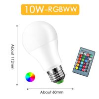 【In-Stock】 Potsland Pakistan โคมไฟ RGBW RGBWW หลอด LED RGB E27หรี่แสงได้5W 10W 15W 110V 220V 240V บาร์ปาร์ตี้วันหยุดกลางคืน KTV