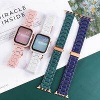 [ladies jewelry]สายเรซิ่นแฟชั่นสำหรับสายนาฬิกา Apple Watch Iwatch Series 7 Se 6 5 4 3 2สายเรซินเลียนแบบน้ำหนักเบาและสะดวกสบาย