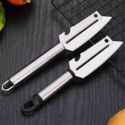 【CC】◐◇  4 In 1 Multifunctional Handle Fruits Peeler Vegetables Scales Scraper Bottle Opener New