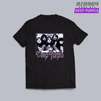 เสื้อยืดผู้ชาย Kaos Band Deep Purple Hard Rock Inggris Ver Full Member Hitam