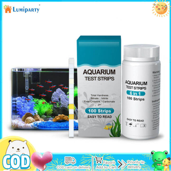 6 In 1 Fish Tank Water Quality Test For Test PH Carbonate Hardness