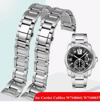 23มิลลิเมตรที่มีคุณภาพสูงสแตนเลส Watch Bands สำหรับ Cartier ขนาดเส้นผ่าศูนย์กลาง W7100041 W7100037โลหะนาฬิกาสร้อยข้อมือผู้ชายผู้หญิงสาย