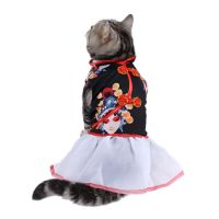 Cats Dresses Chinese Peking Opera &amp; Cheongsam Style Bubble Dresses for Cats Elastic Fabric Pet Clothes ropa gato S-XXL Dresses