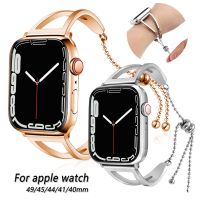 ﹍✳ สายนาฬิกาโลหะสำหรับ Apple Watch 40 มม. 41 มม. 45 มม. 44 มม. 38 มม. 42 มม. 49 มม. สำหรับ Iwatch Series 6 SE 7 8 5 4 สายนาฬิกา