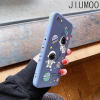 JIUMOO เคสโทรศัพท์สำหรับ IPhone,เคสแบบเต็มตัวขอบซิลิโคนนิ่มลายการ์ตูนนักบินอวกาศสำหรับ IPhone 6 7 8 6S 6 Plus 6S Plus 7 Plus 8 Plus