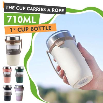 710ml Tumbler Stainless Steel Mug Keep Hot And Cold Water Bottle Temperature D7U1