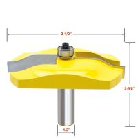 1PC 1/2－12.7MM Shank Milling Cutter ไม้แกะสลักไม้กระดานประตูตะวันตกขนาดใหญ่มีดช่างไม้กัดเครื่องตัดประตูตู้ช่างไม้