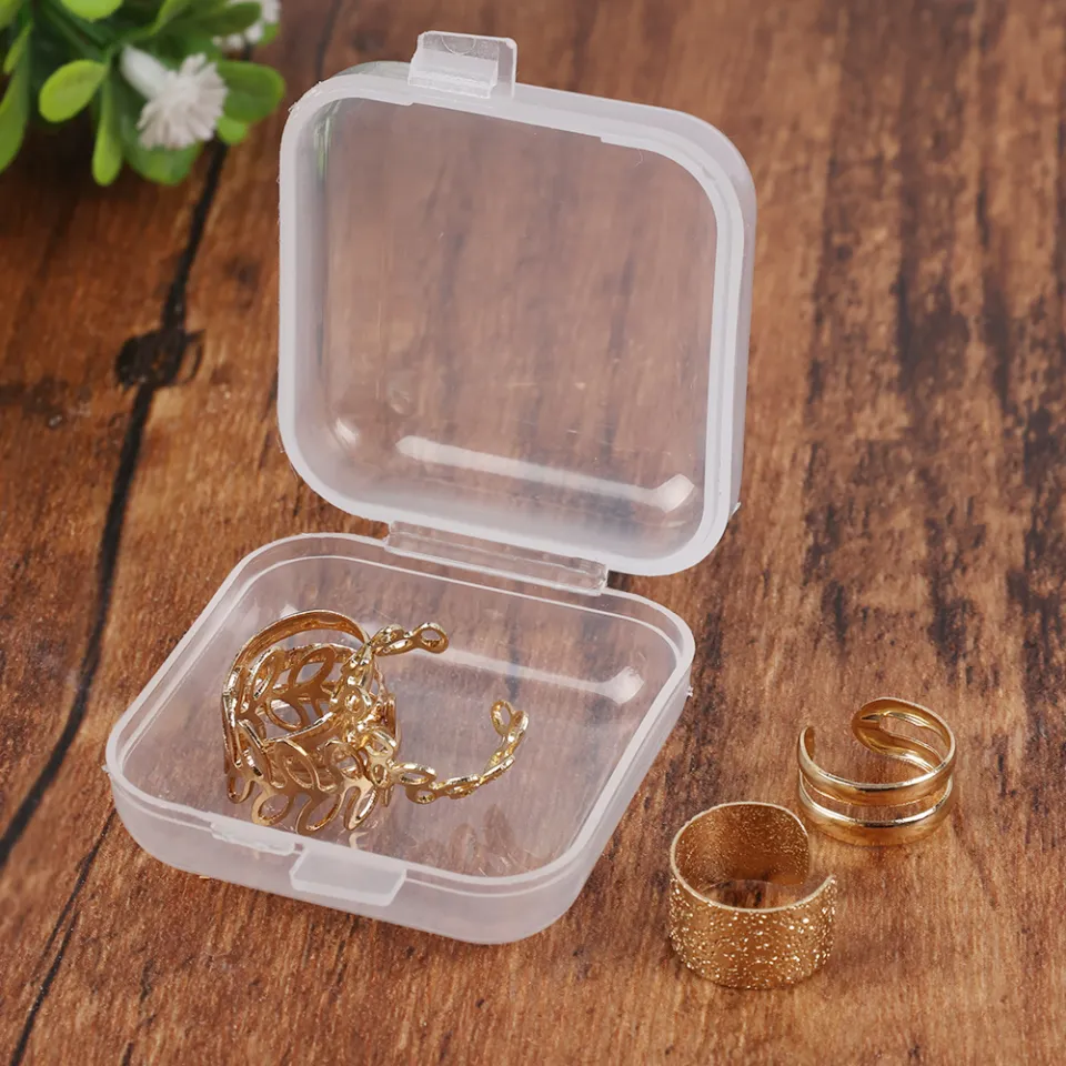 5/10/20/50/100 Pcs Simple Transparent Mini Jewelry Storage Box Earplug Box  3.5*3.5cm | Lazada