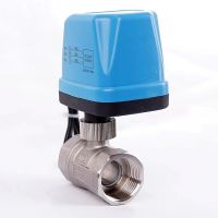 New Stainless Steel Motor-driven Two-way Globe water Valve Two Line Normally Open Often Close 12V 24V 220V Solenoid ball Valve