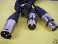┋❍ XLR-M męski na dwa XLR-F żeńskie złącze Y kabel 1M