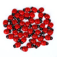 9x13mm No Hole Red Color 50Pcs/lot Ladybug wood Buttons DIY Kids Appliques/Craft/Sewing Buttons For DIY Cloth Accessories Haberdashery