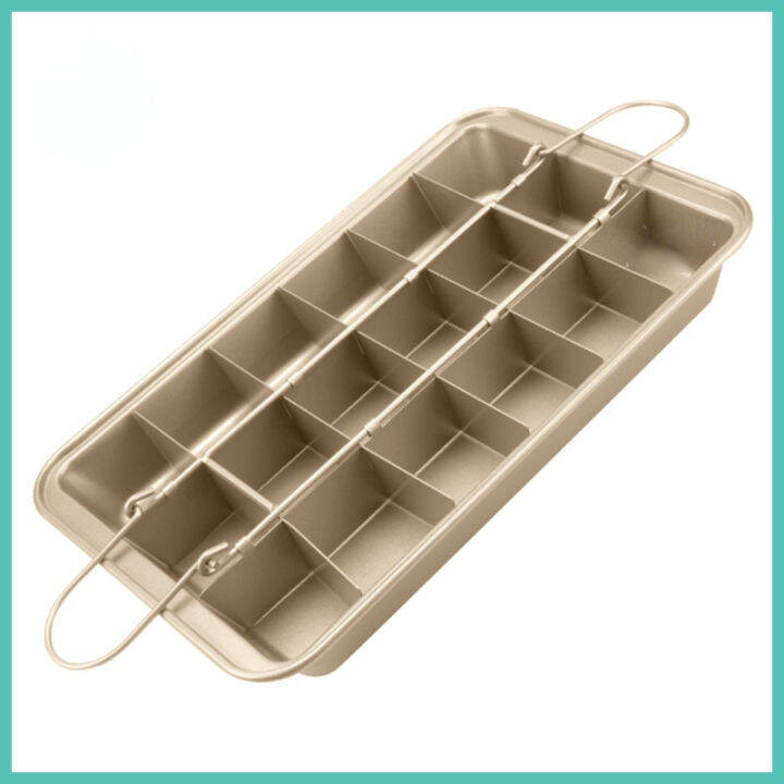 Brownie Pan Non Stick Cake Baking Pans with Dividers 18 Preslice Tray
