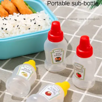 25ml Mini Condiment Squeeze Bottle Portable Small Sauce Container Salad  Dressing Pantry for Bento Lunch Box Kitchen Jars