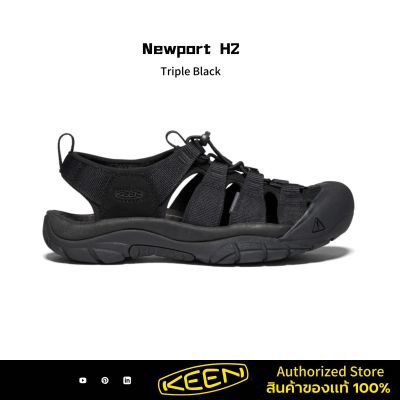 Keen รองเท้าแตะแบบลำลอง - รองเท้า KEEN NEWPORT H2(TRIPLE BLACK)  รองเท้าส้นแบนแบบรัดส้น ระบายอากาศได้ดี รองเท้ากันน้ำ Unisex - ใส่ได้ทั้งชายและหญิง EU37-44