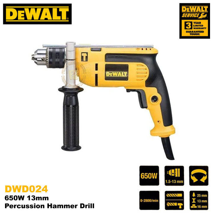 Dewalt 650w hammer discount drill