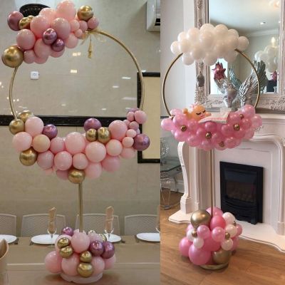 1set 163x69cm Wide Circle Balloon Column Base And Plastic Poles Balloon Arch Wedding Decorations Birthday Event Party Supplies Balloons