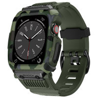 ซิลิโคน Camo Band สำหรับ Apple Watch Band 42มม. 44มม. Series 6 SE 5 4สายกีฬาสำหรับ Apple Watch Series 8 7 45มม. สายนาฬิกาสมาร์ท