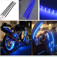 4PCS Motorcycle Decorative Lamp 30CM Blue Color Waterproof Lighting Strip Light For Motor Motorcycle Decorative Lamp Strip Code Readers  Scan Tools