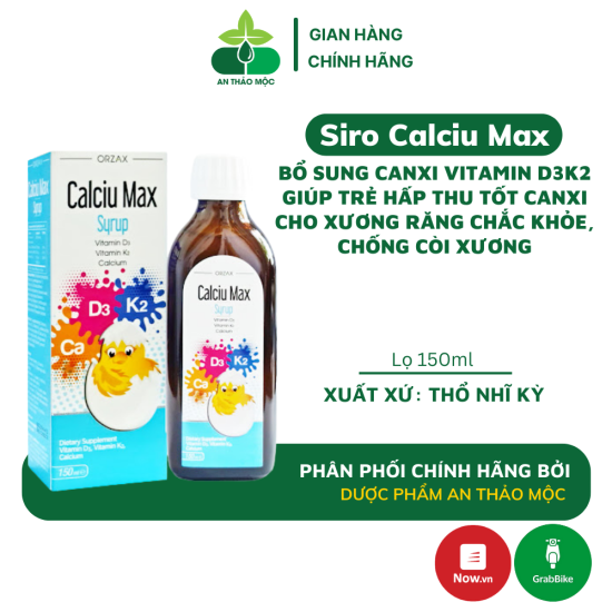Calciu max.bổ sung calci,d3k2.giúp bé hấp thụ tối đa canxi vào xương - ảnh sản phẩm 1