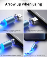 Magnetic Fast Charging USB Cable Flowing Light