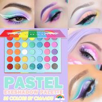 ✼ Cmaadu 35 Colors Pastel Eyeshadow Palette Waterproof Rainbow Neon Eyeshadow Pallete Colorful Eye Shadow Lasting High Pigment