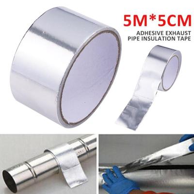 5mx5cm High Temperature Resistant Smoke Exhaust Pipe Sealing Kitchen Leak Proof Sunscreen Heat Insulation Aluminum Foil Tape Adhesives  Tape
