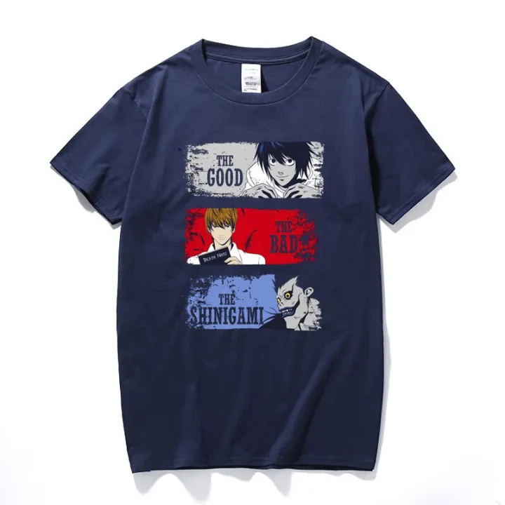 Death Note T Shirt The Good The Bad The Shinigami Anime Manga Adult Tee Top Cotton Short Sleeves 