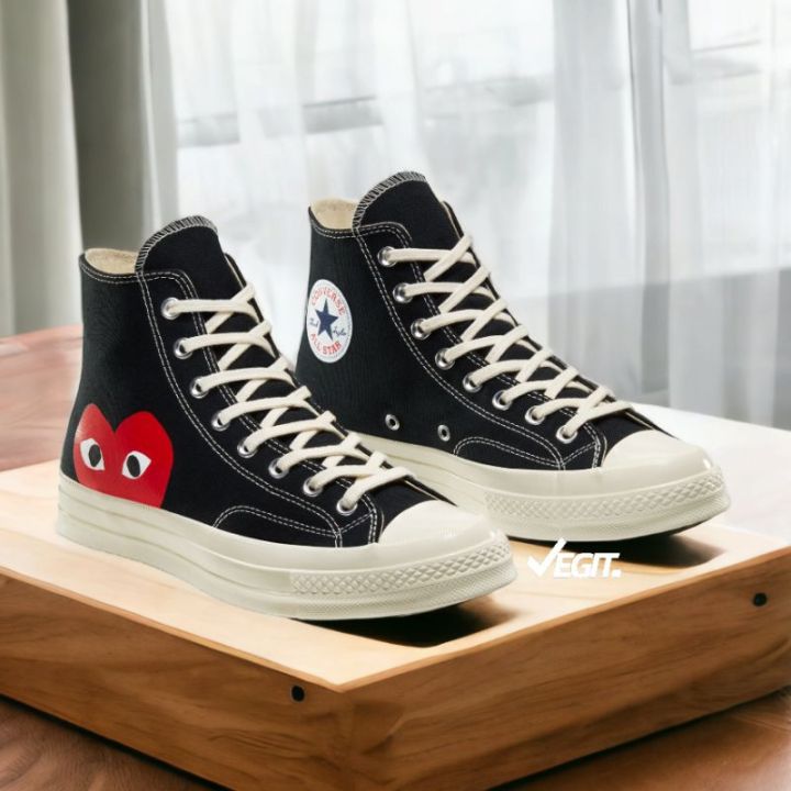 Converse Chuck 70 CDG Hi Black White High Risk Red | Lazada PH