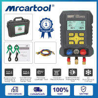 MRCARTOOL DUOYI DY522A ชุดมาตรวัดความดันสารทำความเย็นแอร์ดิจิตอล HVAC ความดันและอุณหภูมิทดสอบเครื่องมือเครื่องปรับอากาศ Supercooling/Superheating ทดสอบ HVAC เกจดิจิตอล