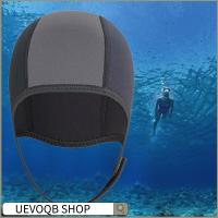 UEVOQB SHOP นีโอพรีน หมวกดำน้ำนีโอพรีน อบอุ่นและอบอุ่น ไนลอนทำจากไนลอน หมวกว่ายน้ำหมวก ที่มีคุณภาพสูง 2.5มม. พายเรือแคนูชุดเวทสูทระบายความร้อน อุปกรณ์ดำน้ำสำหรับดำน้ำ