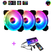 Bộ 3 Quạt Tản Nhiệt, Fan Case Coolman Ver 4 Led RGB - Kèm Bộ Hub Sync Main