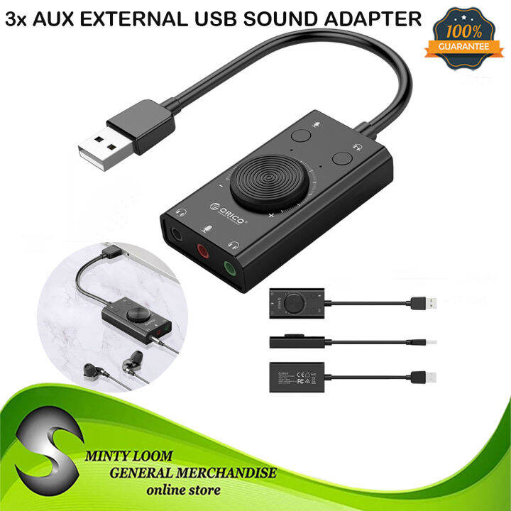 ORICO SC2 External USB Sound Card Volume Adjustable Audio Card Adapters