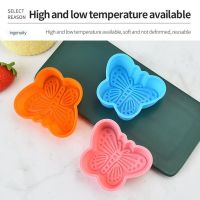 4Pcs Butterfly Shape Cupcake Silicone Mold Muffin Cup Baking Pudding Chocolate Jelly Egg Tart Mold Reusable DIY Tool Bread Cake  Cookie Accessories