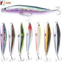 ZAN จมลง การสั่นสะเทือน ที่หมุนได้ เสียงเบสเบส เหยื่อตกปลา minnow ชุดปักเลื่อม Wobblers crankbaits ตะขอสามชั้น